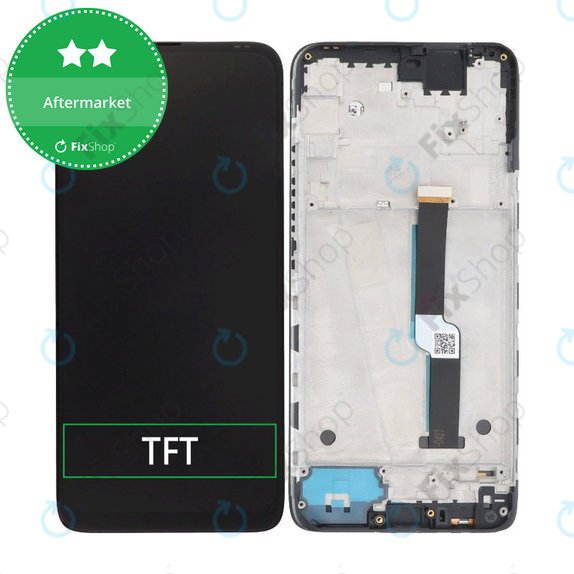 Motorola One Fusion Plus - LCD Display + Touchscreen Front Glas + Rahmen (Black) TFT