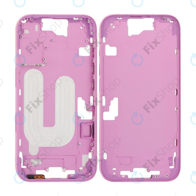 Apple iPhone 16 - Mittelrahmen + Ein-/Ausschalter + Lautstärketasten (Pink)
