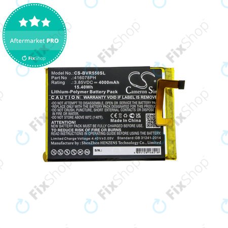Batterie für Blackview BV5500, 4000mAh, Li-Pol, 3.85V, 416078PH, HQ