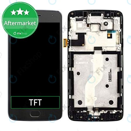 Motorola Moto G5 Plus - LCD Display + Touchscreen Front Glas + Rahmen (Black) TFT