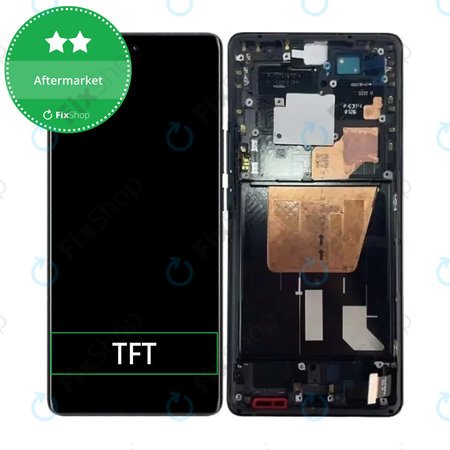 Vivo X80 Pro 5G V2185A V2145 - LCD Display + Touchscreen Front Glas + Rahmen (Cosmic Black) TFT