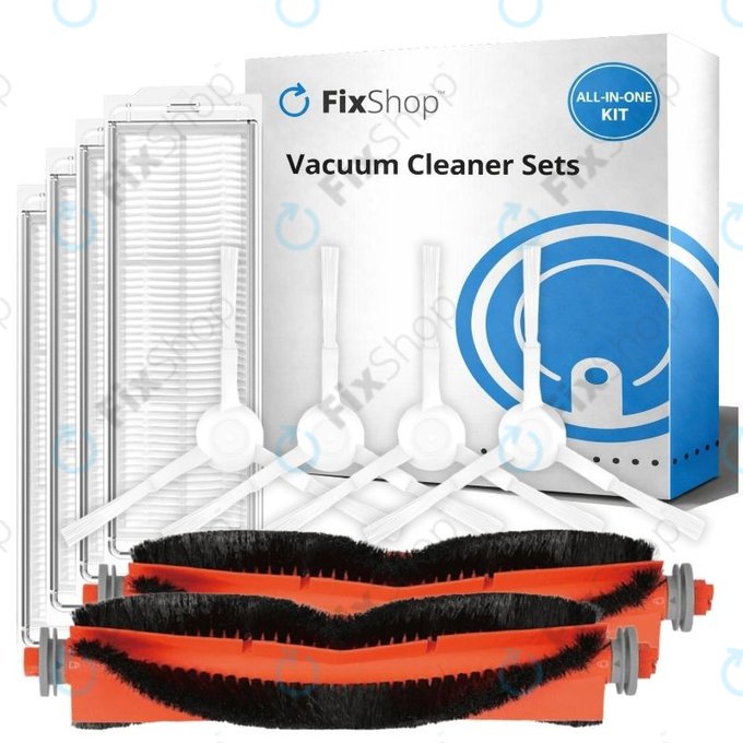 Ersatzteilset für Xiaomi Robot Vacuum S10, S10 EU, S12 (2x Hauptbürsten, 4x Filter, 4x Seitenbürsten)
