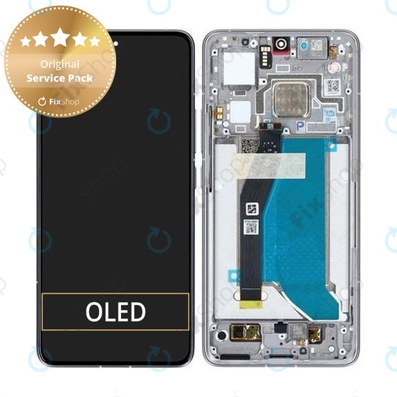 Xiaomi 14T Pro - LCD Display + Touchscreen Front Glas + Rahmen (Titan Gray) - 56001600N1200 Genuine Service Pack