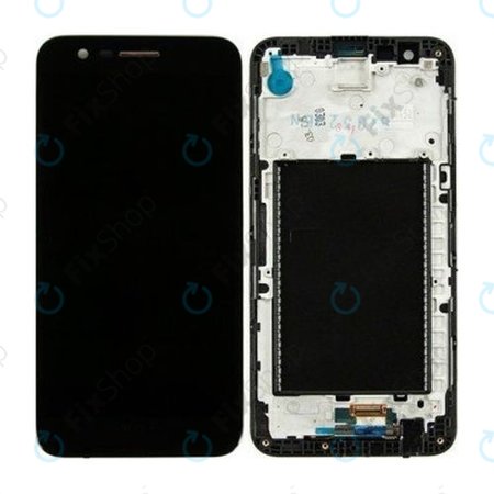 LG K10 M250N (2017) - LCD Display + Touchscreen front Glas + Rahmen (Silber)