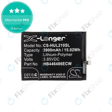 Batterie für Huawei P Smart Pro 2019, 3900mAh, Li-Pol, 3.85V, HB446486ECW, HQ