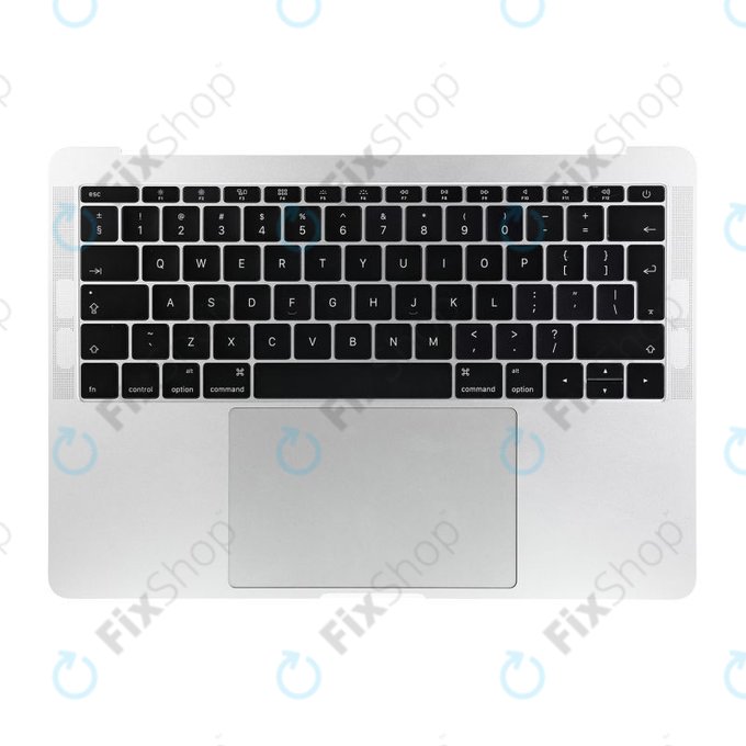Apple MacBook Pro 13" A1708 (Late 2016 - Mid 2017) - Oberer Rahmen Tastatur + Tastatur UK + Mikrofon + Trackpad + Lautsprecher (Silver)