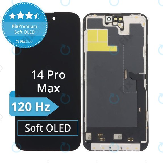 Apple iPhone 14 Pro Max - LCD Display + Touchscreen Front Glas + Rahmen Soft OLED FixPremium 120Hz