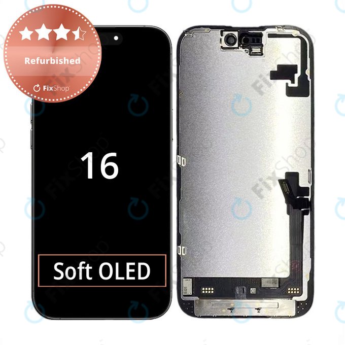 Apple iPhone 16 - LCD Display + Touchscreen Front Glas + Rahmen Refurbished