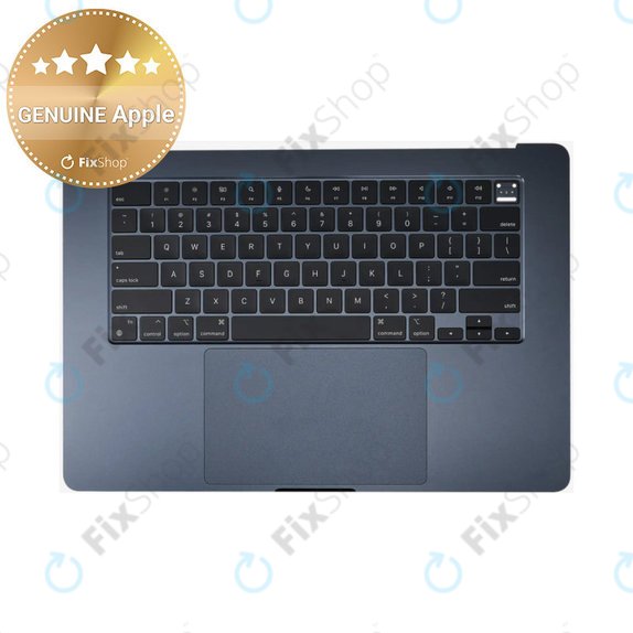 Oberer Tastaturrahmen für MacBook Air 15", A3114 (2024), mit US-Tastatur und Akku, Midnight, 661-40269, Genuine Apple
