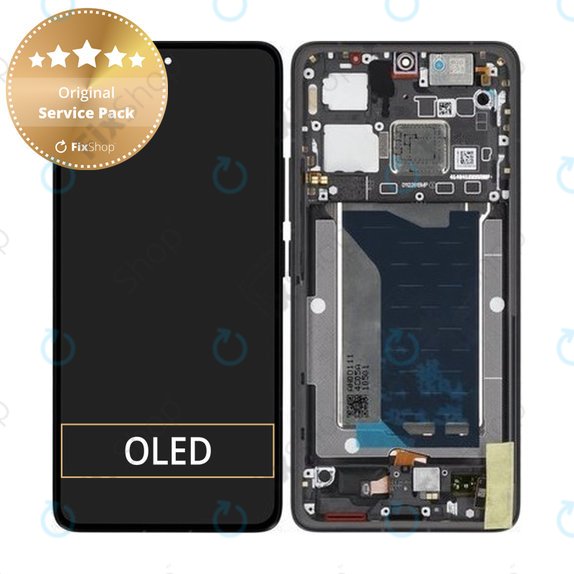 Xiaomi Poco F7 Ultra 5G - LCD Display + Touchscreen Front Glas + Rahmen (Black) - 5600150O11U00 Genuine Service Pack