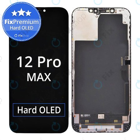 Apple iPhone 12 Pro Max - LCD Display + Touchscreen Front Glas + Rahmen Hard OLED FixPremium
