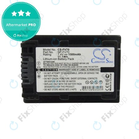 Akku batterie für Sony DCR-DVD, HC, SR, HDR-CX, HC, PJ, XR, NEX-VG, 1500mAh, Li-Ion, 7.4V, NP-FV70, HQ