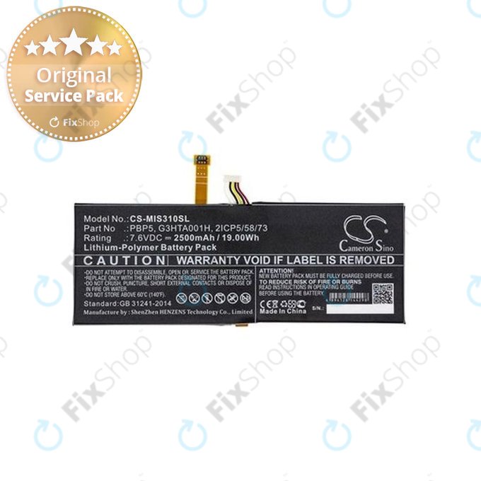 Microsoft Surface Book - Akku Batterie 2500mAh - BTC-MIS310SL Genuine Service Pack