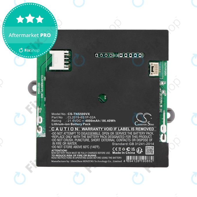 Akku batterie für Tineco iFloor S5, 4000mAh, Li-Ion, 21.6V, CL2019-6S1P-02A, HQ