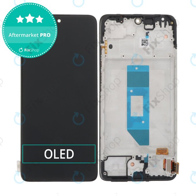 Xiaomi Redmi Note 14 Pro 4G 24116RACCG - LCD Display + Touchscreen Front Glas + Rahmen (Midnight Black) OLED