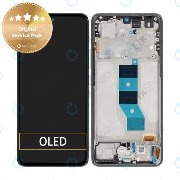 Xiaomi Poco M7 Pro 5G - LCD Display + Touchscreen Front Glas + Rahmen (Green) - 5600060O17P00 Genuine Service Pack