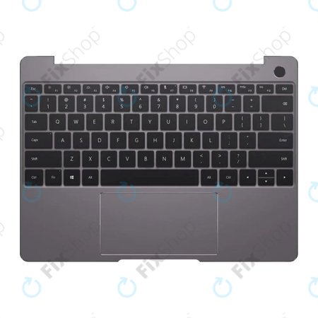 Huawei MateBook 13 2020 - Abdeckung C (Armlehne) + Tastatur + Touchpad UK Verzia (Space Grey) - 02353MAW