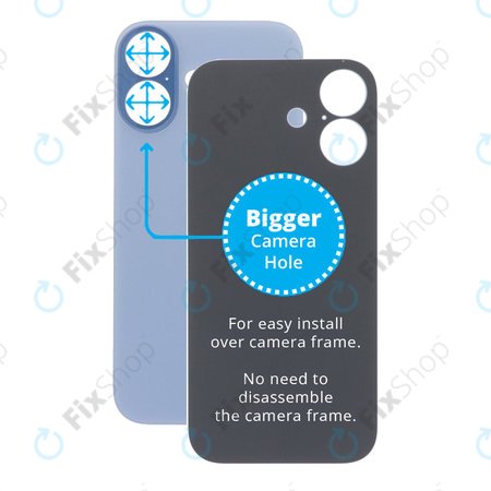 Apple iPhone 17 - Backcover Glas Vergrössertes Ringloch für die Kamera (Mist Blue)