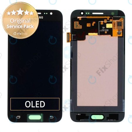 Samsung Galaxy J5 J500F - LCD Display + Touchscreen Front Glas (Black) - GH97-17667B Genuine Service Pack