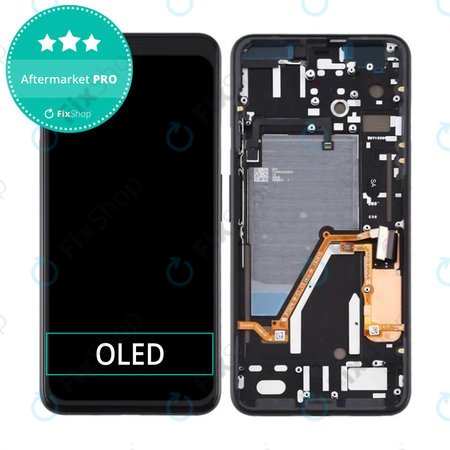 Google Pixel 4 XL - LCD Display + Touchscreen Front Glas + Rahmen (Just Black) OLED