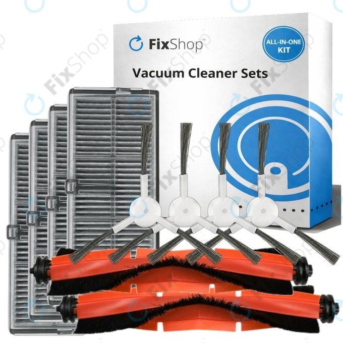 Ersatzteilset für Xiaomi Robot Vacuum H40 - Standard set XL (2x Hauptbürste, 4x Filter, 4x Seitenbürste)