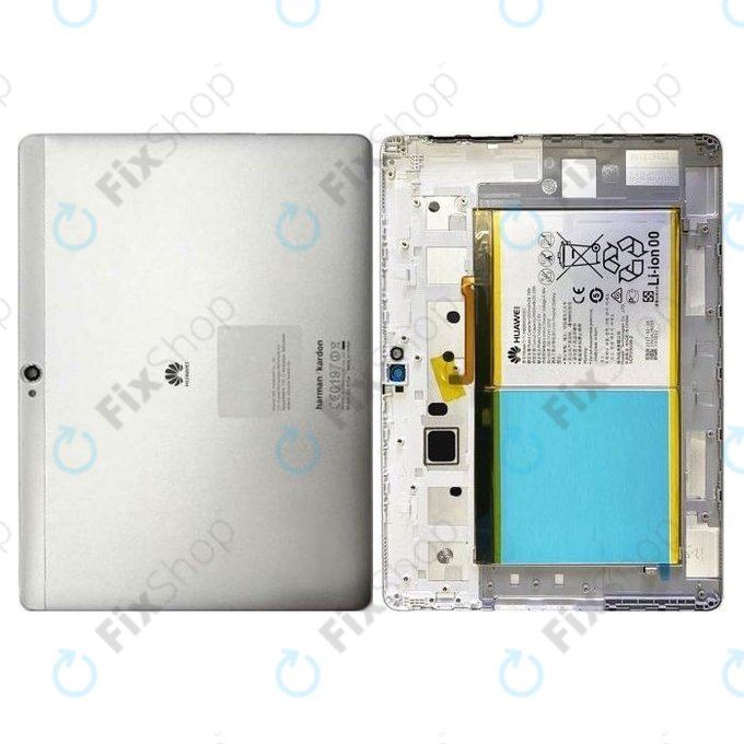Huawei MediaPad M2 10.0 - Akkudeckel + Batterie (Moonlight Silver) - 02351PGS, 02351FMT, 02350NXP, 02351CWE Genuine Service Pack