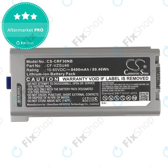 Akku batterie für Panasonic Toughbook CF-30, 31, 53, 8400mAh, Li-Ion, 10.65V, CF-VZSU46, HQ