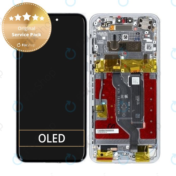 Honor Magic7 Pro - LCD Display + Touchscreen Front Glas + Rahmen (Lunar Shadow Grey) - 0235AMRW Genuine Service Pack