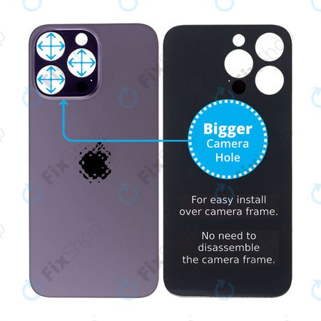 Apple iPhone 14 Pro Max - Backcover Glas Vergrössertes Ringloch für die Kamera (Deep Purple)