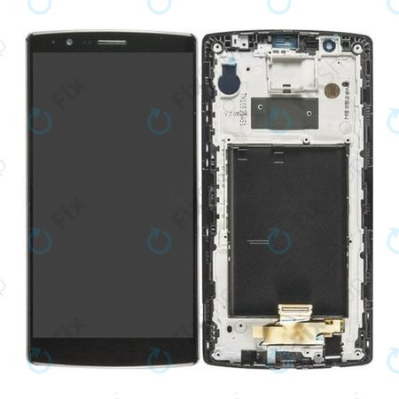LG G4 H815 - LCD Display + Touchscreen front Glas + Rahmen (Schwarz) - ACQ88367631 OEM