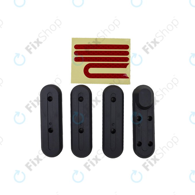 Xiaomi Mi Electric Scooter 2 M365, Pro - Radrahmen-Abdeckung Set (4 Stk.) + Reflektierender Aufkleber (Rot)