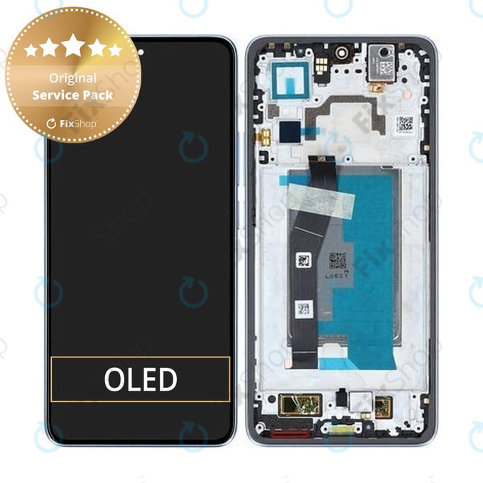 Xiaomi 14T - LCD Display + Touchscreen Front Glas + Rahmen (Titan Blue) - 5600050N12A00 Genuine Service Pack