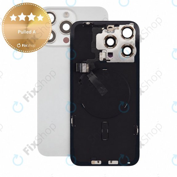 Glas der Rückabdeckung für iPhone 15 Pro Max, White Titanium, Pulled A