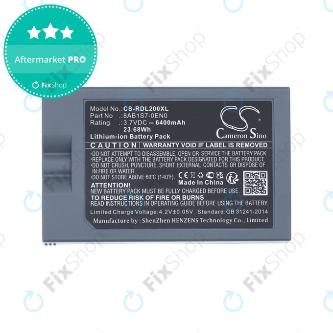 Batterie für Ring Video Doorbell 2, 3, 4, 6400mAh, Li-Ion, 3.7V, 8AB1S7-0EN0, HQ