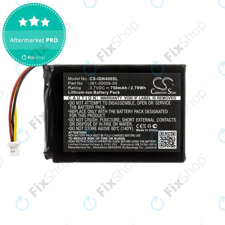 Batterie für Garmin Nüvi 40, 750mAh, Li-Ion, 3.7V, 361-00056-05, HQ