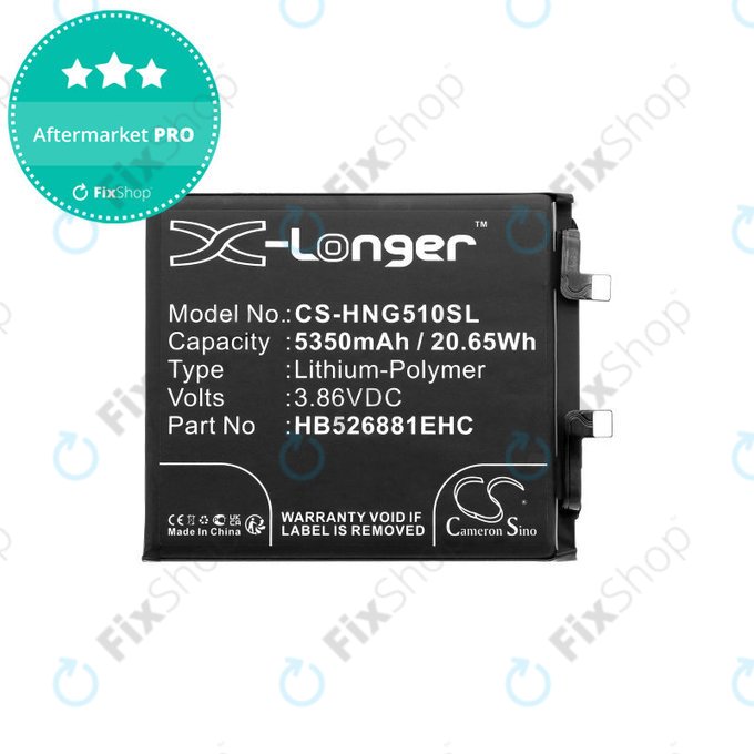 Batterie für Honor Magic 5 Pro, 5350mAh, Li-Pol, 3.86V, HB526881EHC, HQ