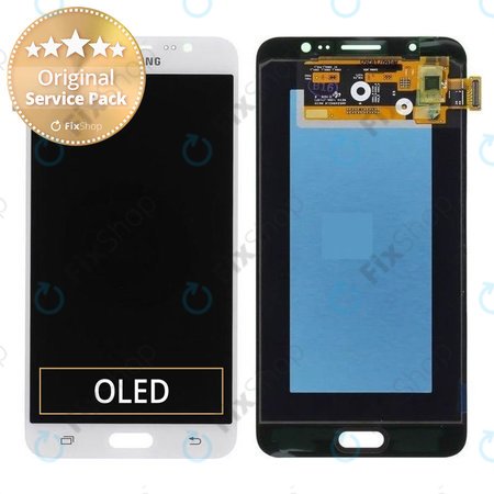 Samsung Galaxy J7 J710FN (2016) - LCD Display + Touchscreen Front Glas (Weiss) - GH97-18855C, GH97-18931C Genuine Service Pack