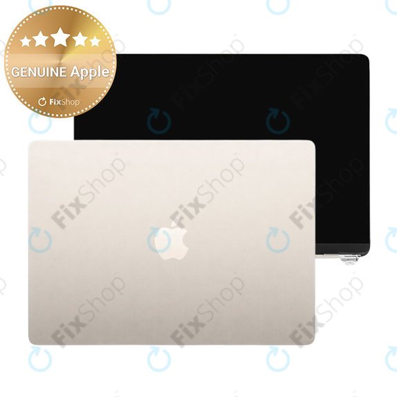 LCD-Display für MacBook Air 13", A3113 (2024), mit Frontglas und Deckel, Starlight, 661-40280, Genuine Apple