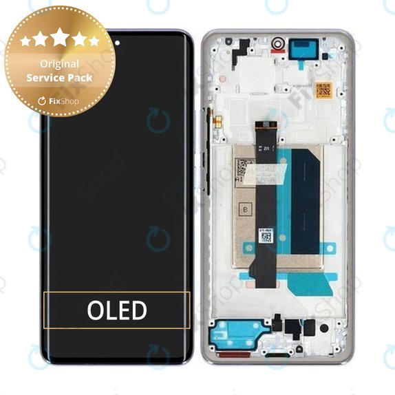 Xiaomi Redmi Note 14 Pro+ 5G - LCD Display + Touchscreen Front Glas + Rahmen (Lavender Purple) - 5600180O16U00 Genuine Service Pack
