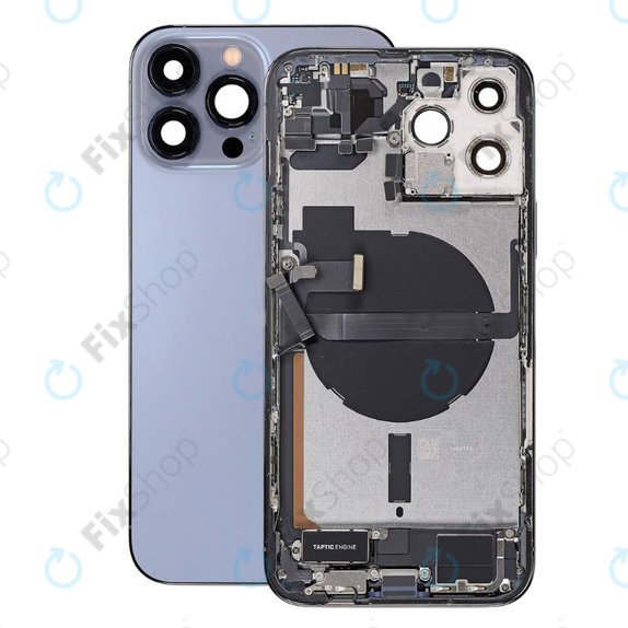 Apple iPhone 13 Pro Max - Backcover mit Kleinteilen (Blue)