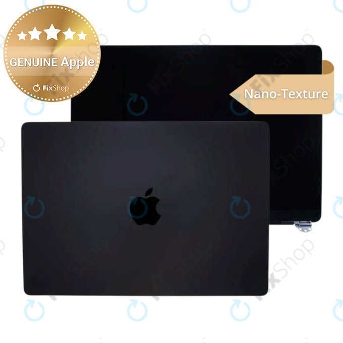 LCD-Display für MacBook Pro 14", A3112, A3185 (2024), mit Frontglas und Deckel, Nano-Texture, Space Black, 661-41795, Genuine Apple