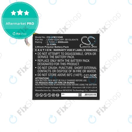 Batterie für Lenovo Miix 300, Miix 310, 6900mAh, Li-Pol, 3.7V, LENM1029CWP, HQ