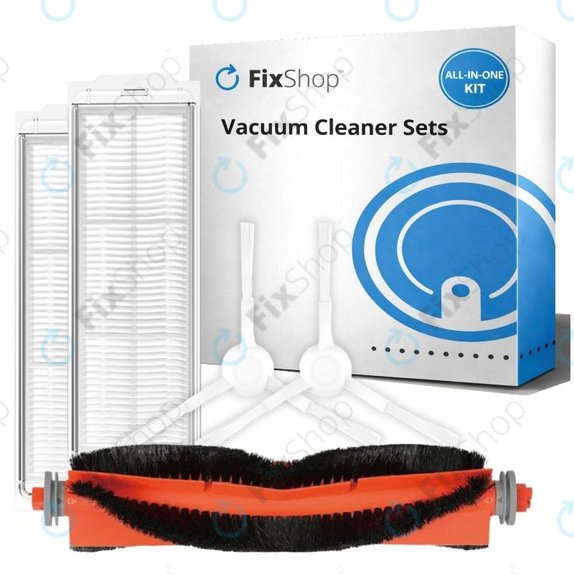 Ersatzteilset für Xiaomi Robot Vacuum S10, S10 EU, S12 (1x Hauptbürste, 2x Filter, 2x Seitenbürsten)