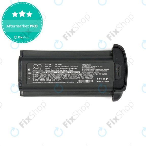 Batterie für Canon Eos 1Ds, 2000mAh, Ni-MH, 12V, NP-E3, HQ