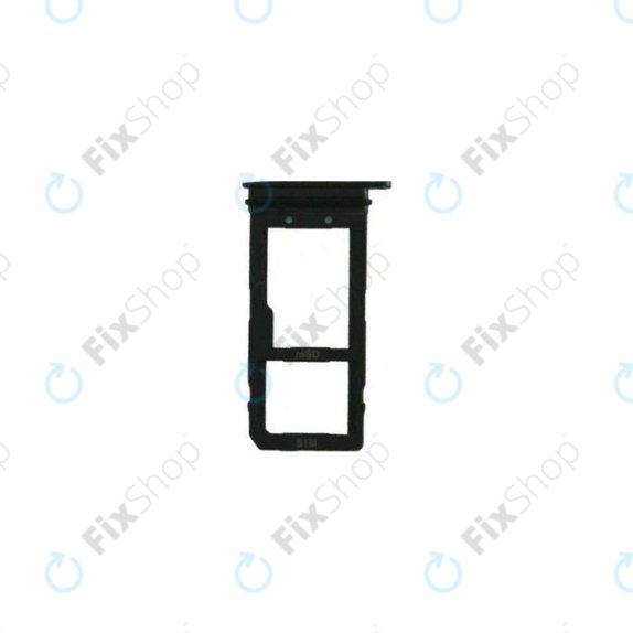 HTC U11 - SIM + SD Steckplatz Slot (Brilliant Black) - 72H0A209-02M Genuine Service Pack
