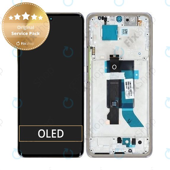 Xiaomi Redmi Note 14 Pro 5G 24090RA29G - LCD Display + Touchscreen Front Glas + Rahmen (Lavender Purple) - 56002400O1600 Genuine Service Pack