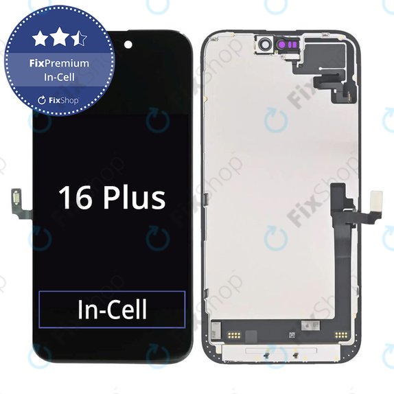 Apple iPhone 16 Plus - LCD Display + Touchscreen Front Glas + Rahmen In-Cell FixPremium
