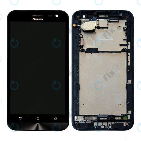 Asus Zenfone 2 Laser ZE500KL - LCD Display + Touchscreen Front Glas + Rahmen (Black/Ceramic) - 90AZ00E0-R20010 Genuine Service Pack
