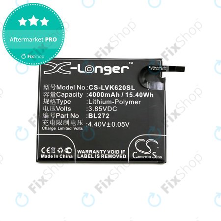 Akku batterie für Lenovo K6 Power, 4000mAh, Li-Pol, 3.85V, BL272, HQ