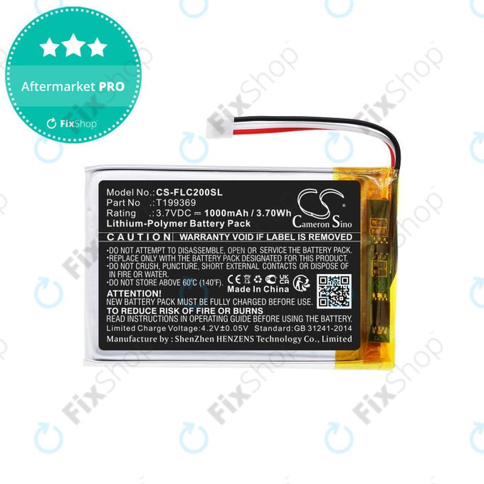 Akku batterie für FLIR C2, C3, 1000mAh, Li-Pol, 3.7V, T199369, HQ